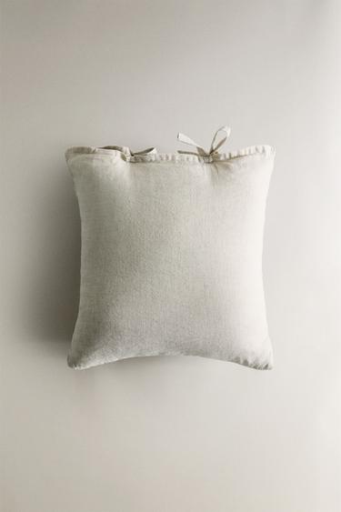 CHILDREN’S CUSHION WITH FLORAL EMBROIDERY - Light beige by Zara - Image 3