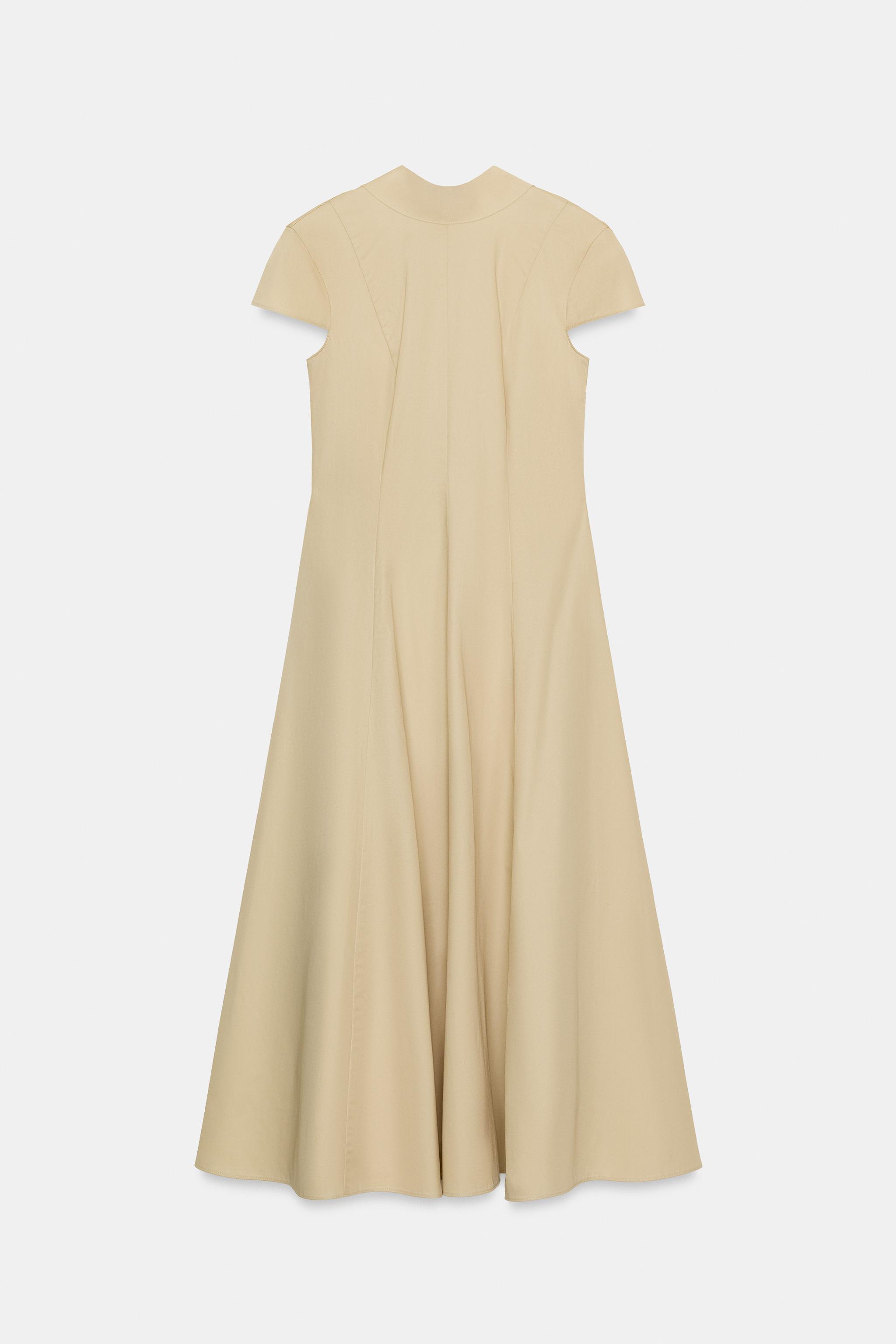 ROBE MI-LONGUE GABARDINE