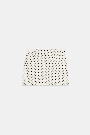 JUPE-PANTALON À CEINTURE - Blanc / Noir de Zara - Image 5