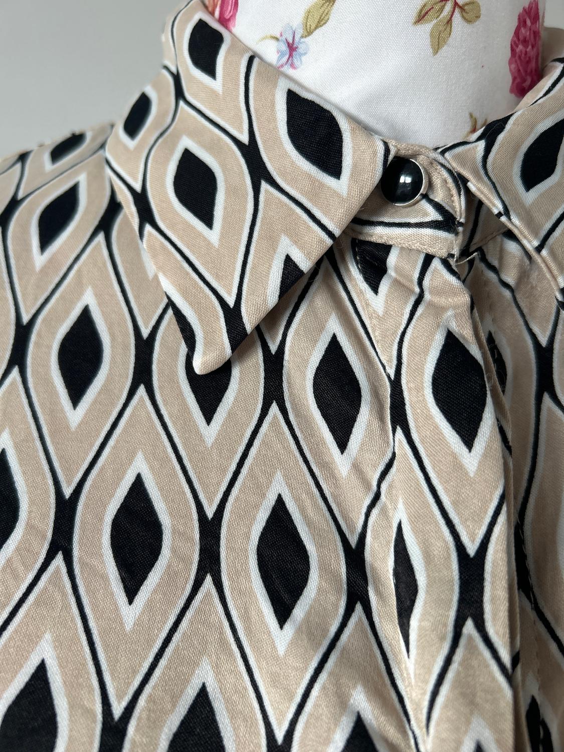 SATIN GEOMETRIC PRINT SHIRT - Image 3
