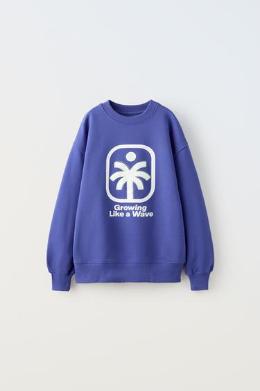 ТОЛСТОВКА С ПРИНТОМ И ВЫШИВКОЙ — ЛИЛОВЫЙ от Zara — изображение 0