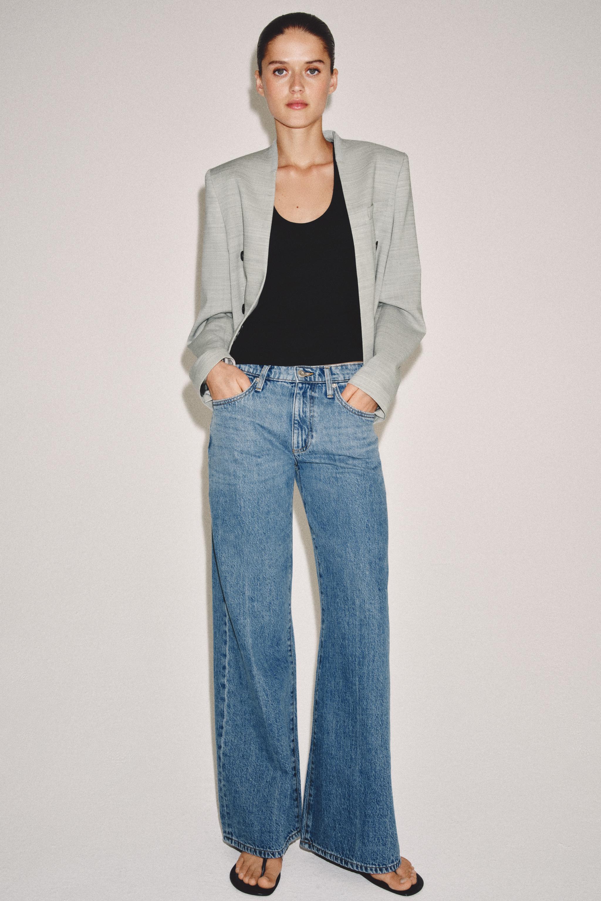 ZW COLLECTION WIDE LEG LOW RISE JEANS