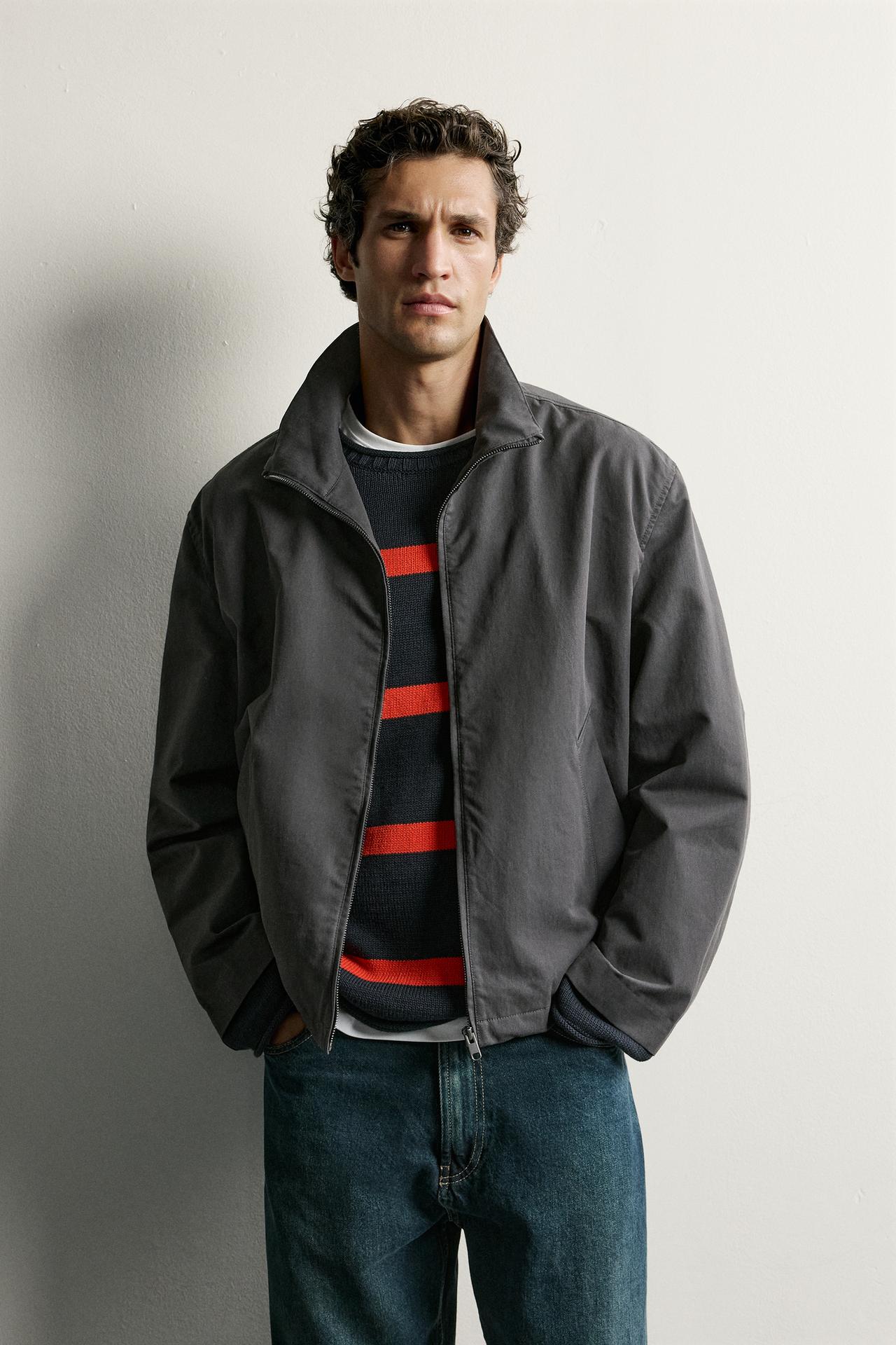WATER-REPELLENT TECHNICAL JACKET — Anthracite grey