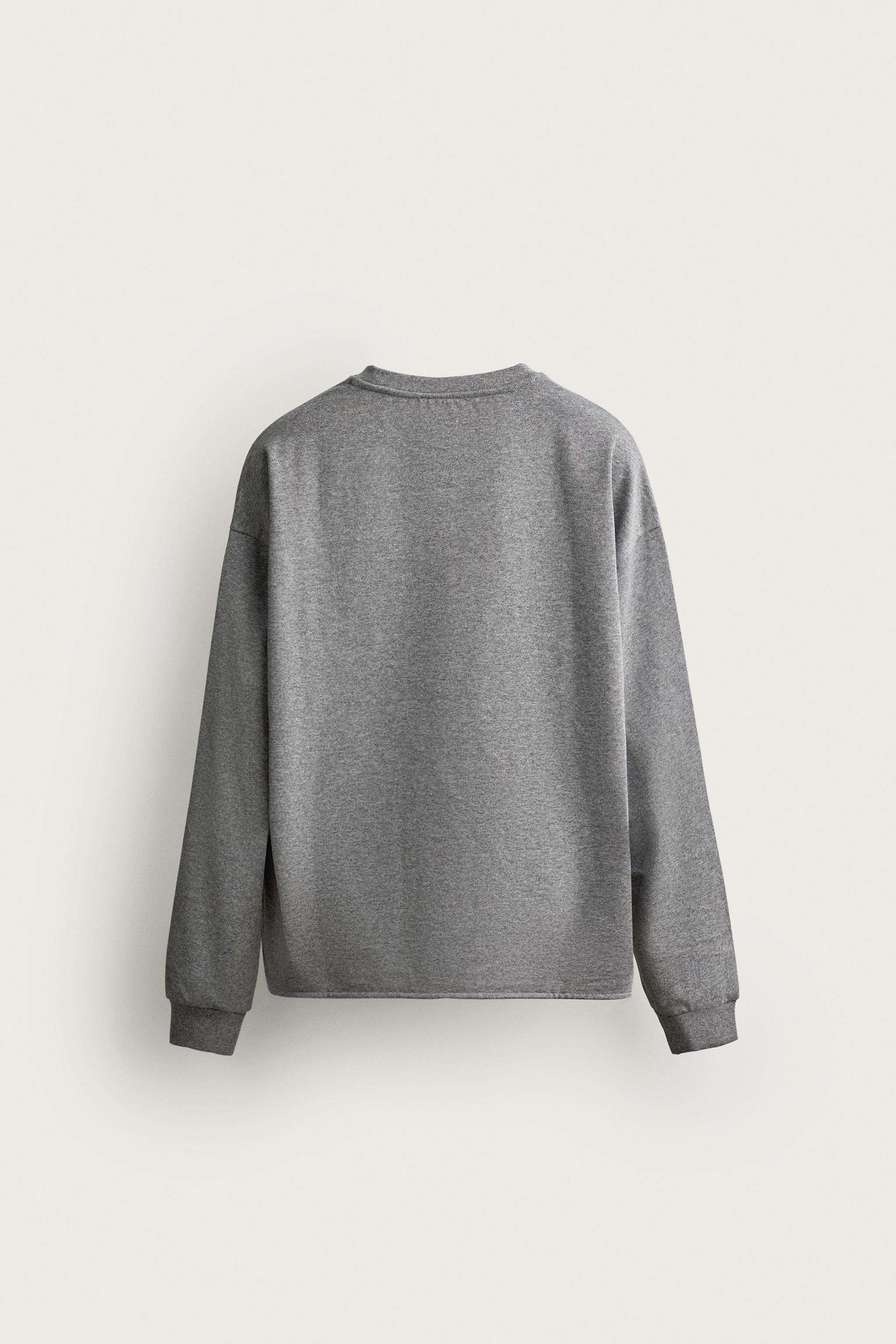 RELAXED FIT T-SHIRT WITH VENTS - Gray marl | ZARA United States