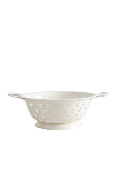 FLOWER KITCHEN COLANDER - Cream by Zara