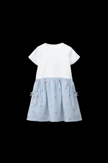 CONTRAST DRESS WITH POCKETS - Light blue by Zara - Image 0