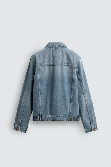 CAZADORA DENIM BÁSICA - Azul medio de Zara