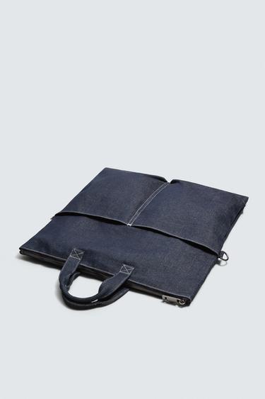 SAC SHOPPER EN DENIM - Bleu de Zara - Image 5