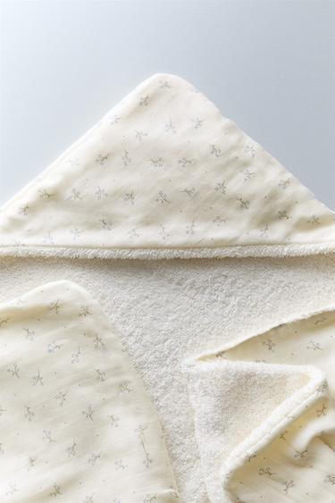 SERVIETTE DE BAIN CAPUCHE BÉBÉ MINIFLEUR - Blanc cassé de Zara - Image 5