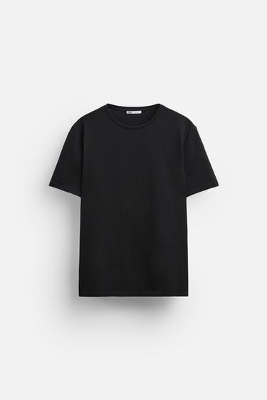 CAMISETA SLIM FIT BÁSICA - Negro de Zara