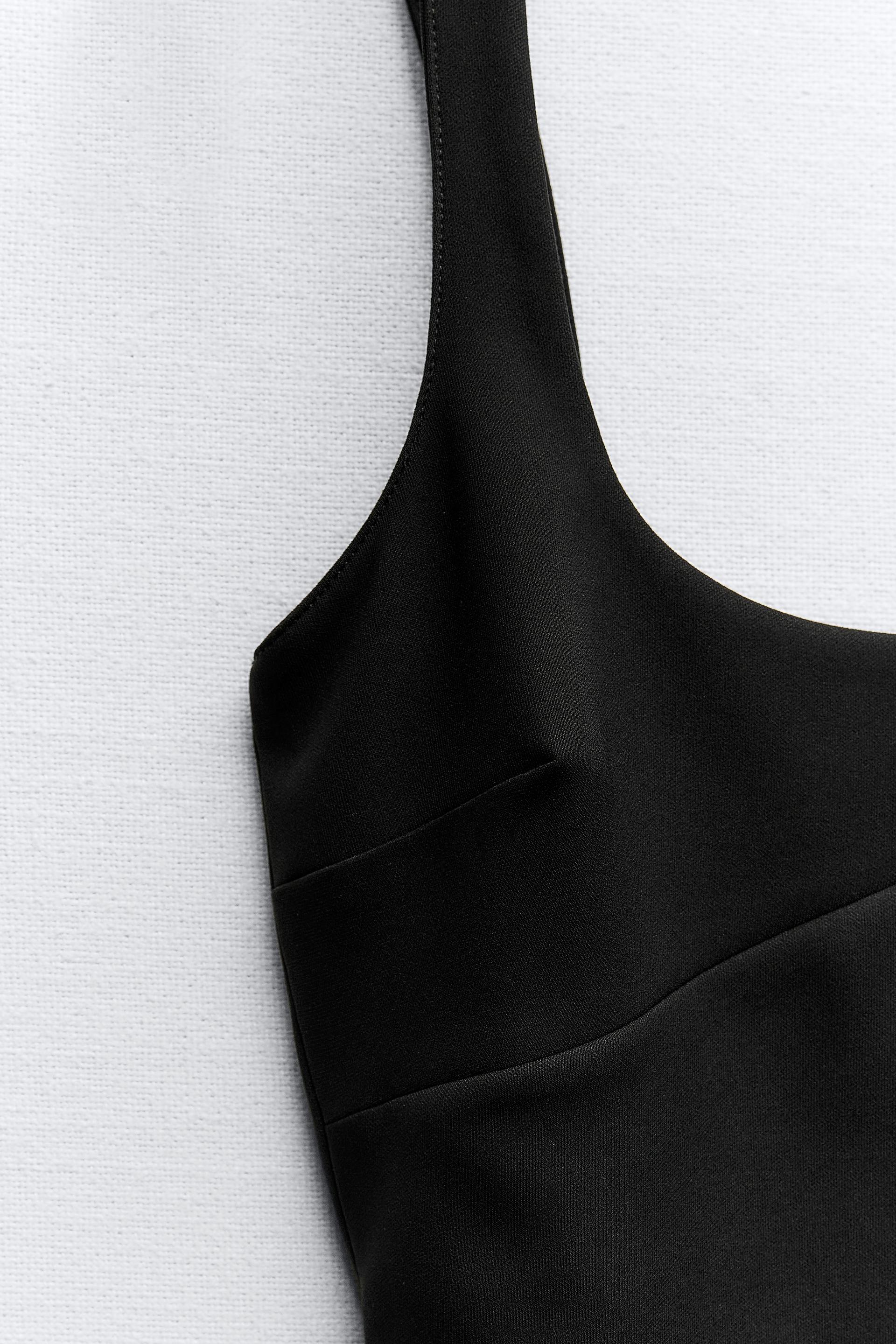 Zara Women's Bodysuit Sleeveless w/ Metal Detail Size S Mustard