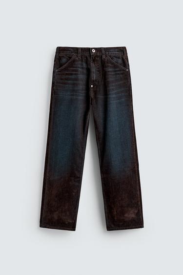 BAGGY FIT JEANS WITH VISCOSE - Brown by Zara