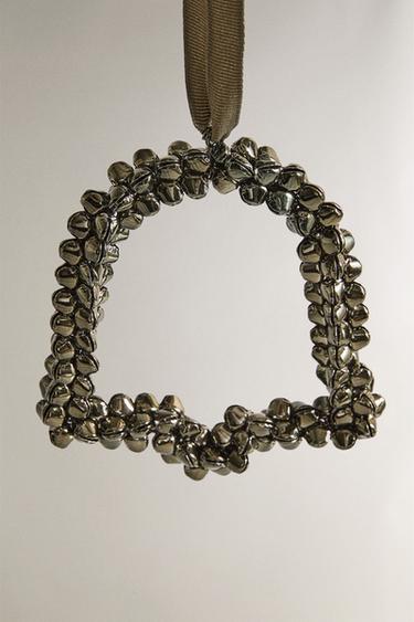 BELL CHRISTMAS TREE DECORATION WITH SLEIGH BELLS - Green by Zara - Image 1