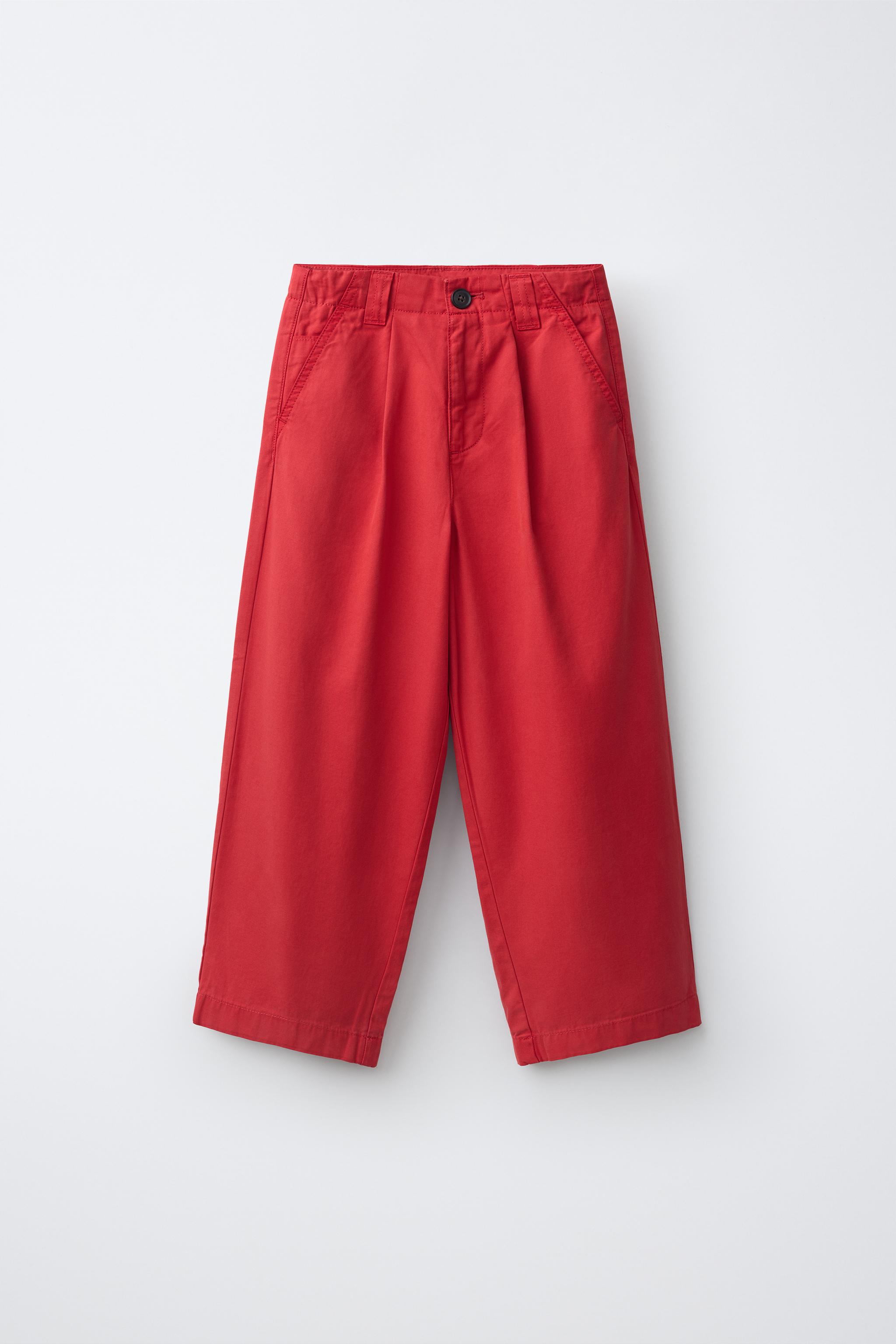 Fruit of the Loom™ x Zara チノパンツ - レッド | ZARA Japan / 日本