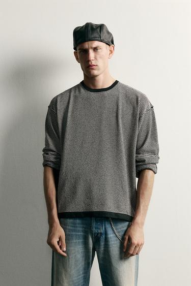 JERSEY RAYAS CONTRASTES - Negro de Zara