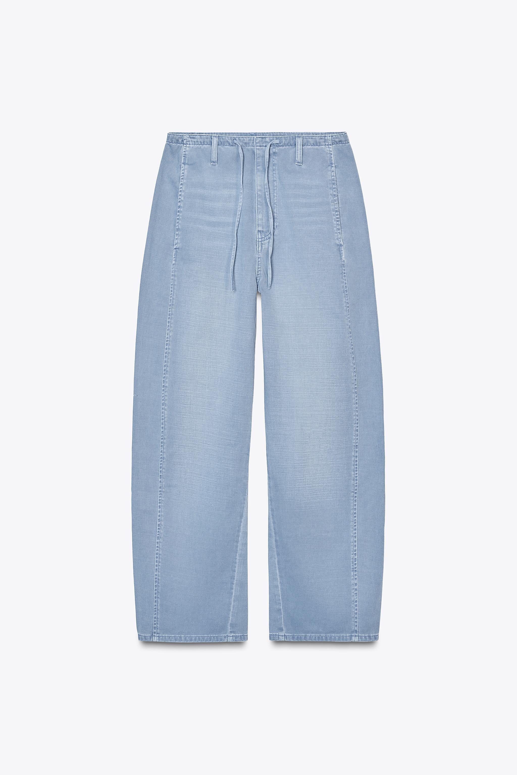 TIE-WAIST CHINO PANTS - Aquamarine | ZARA United States