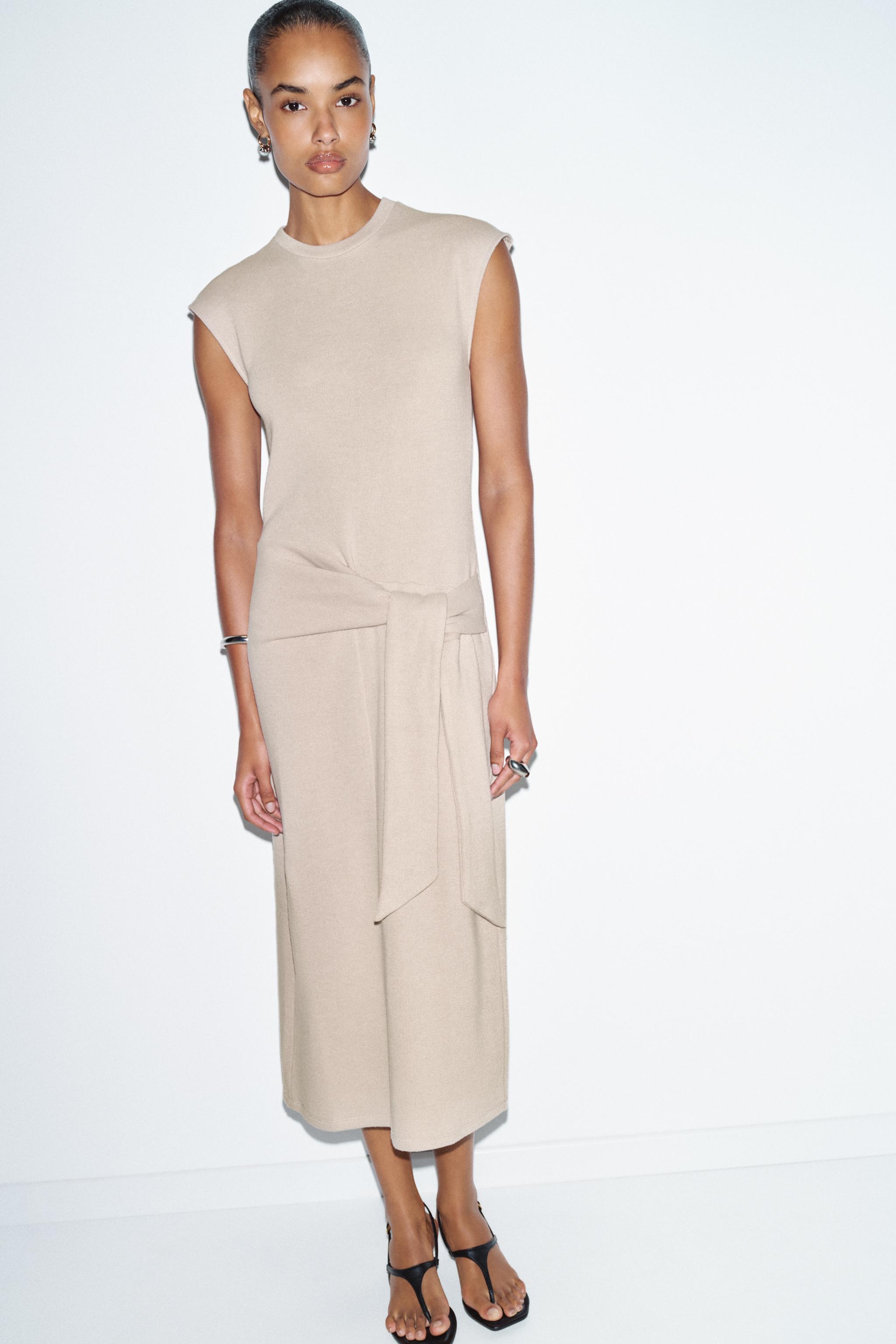 SOFT KNOTTED DRESS - Sand / Marl | ZARA United States