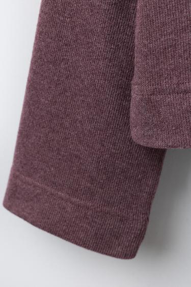 T-SHIRT SOFT TOUCH - Aubergine de Zara - Image 3