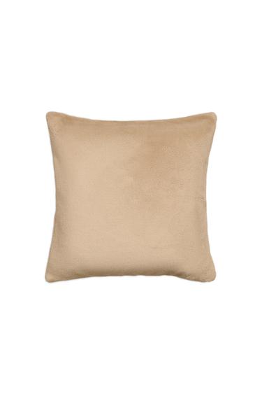 인조 모피 쿠션 커버 - Zara 라이트 베이지