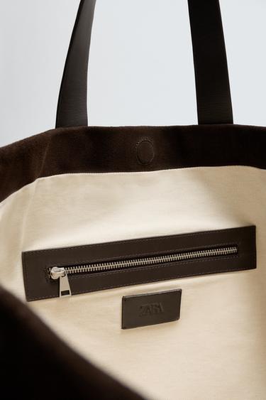 LIMITED EDITION LEATHER TOTE BAG - Brown by Zara - Image 3