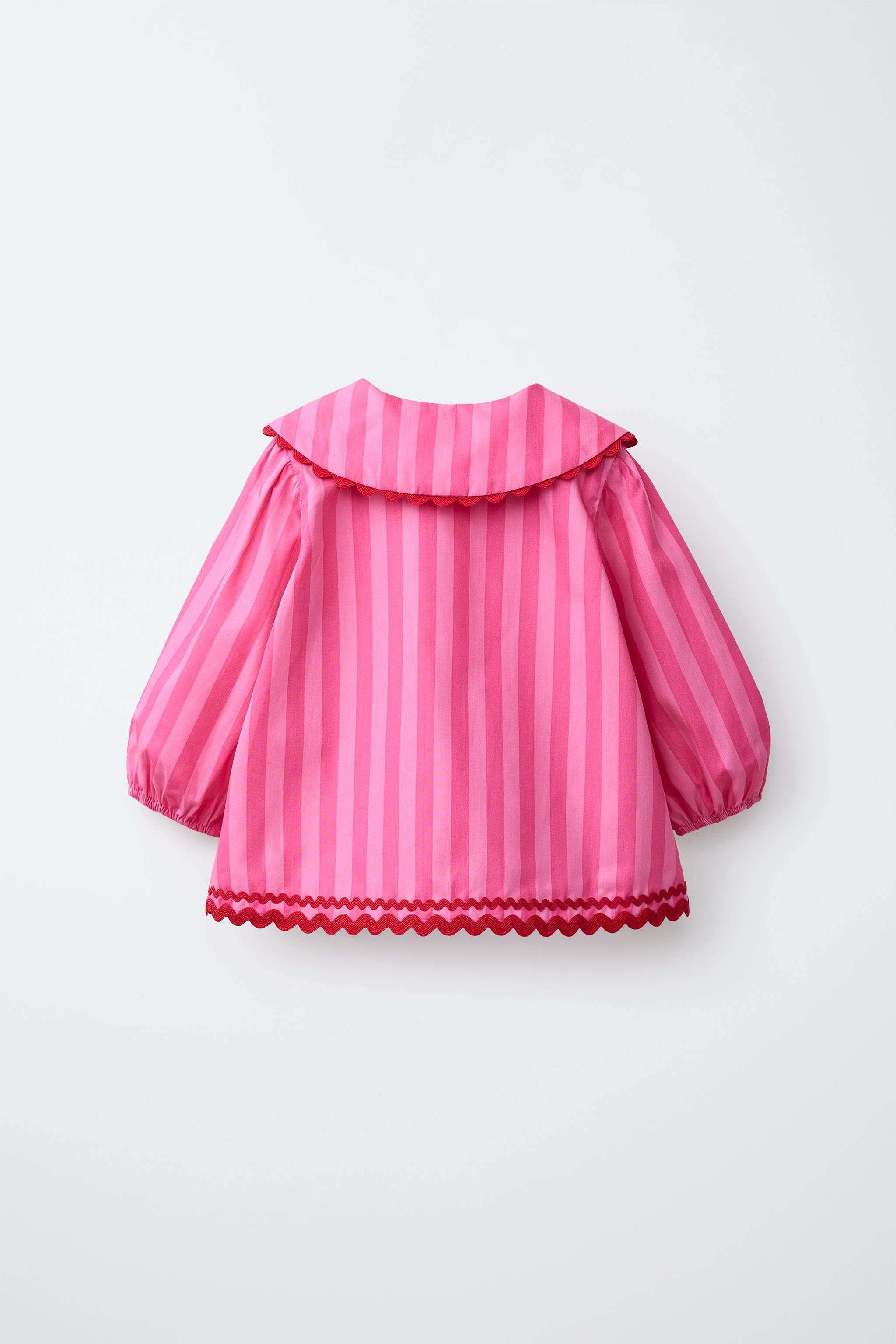 Zara STRIPED AND RICKRACK SHIRT — фото 3