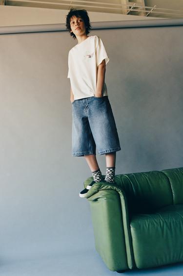 DENIM BERMUDA SHORTS WITH POCKETS - Blue by Zara