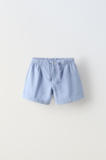 PLAIN BERMUDA SHORTS - Blue / Grey by Zara
