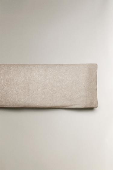 PAISLEY SATEEN PILLOWCASE - Light grey by Zara - Image 4
