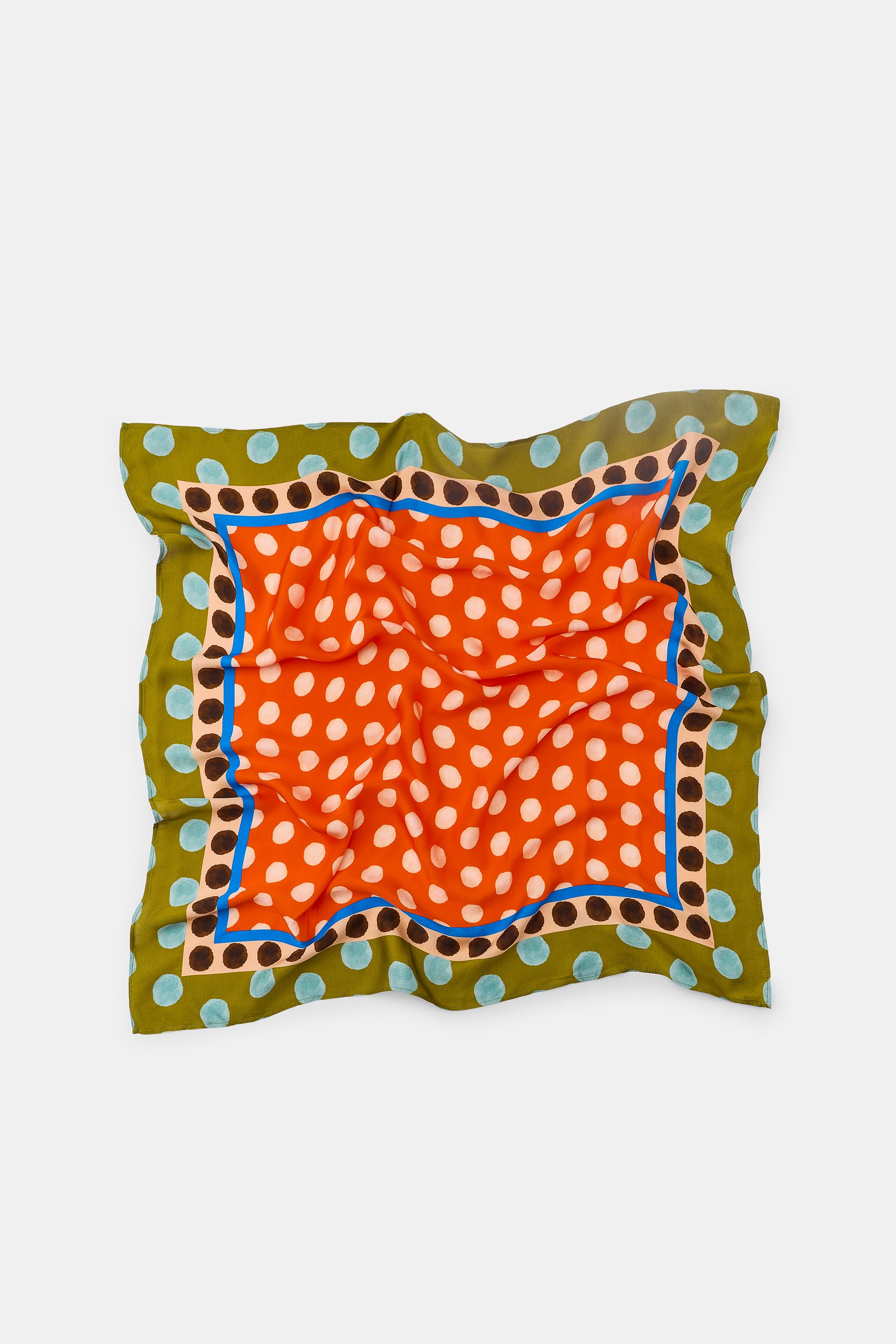 FOULARD 100 % VISCOSE À IMPRIMÉ À POIS