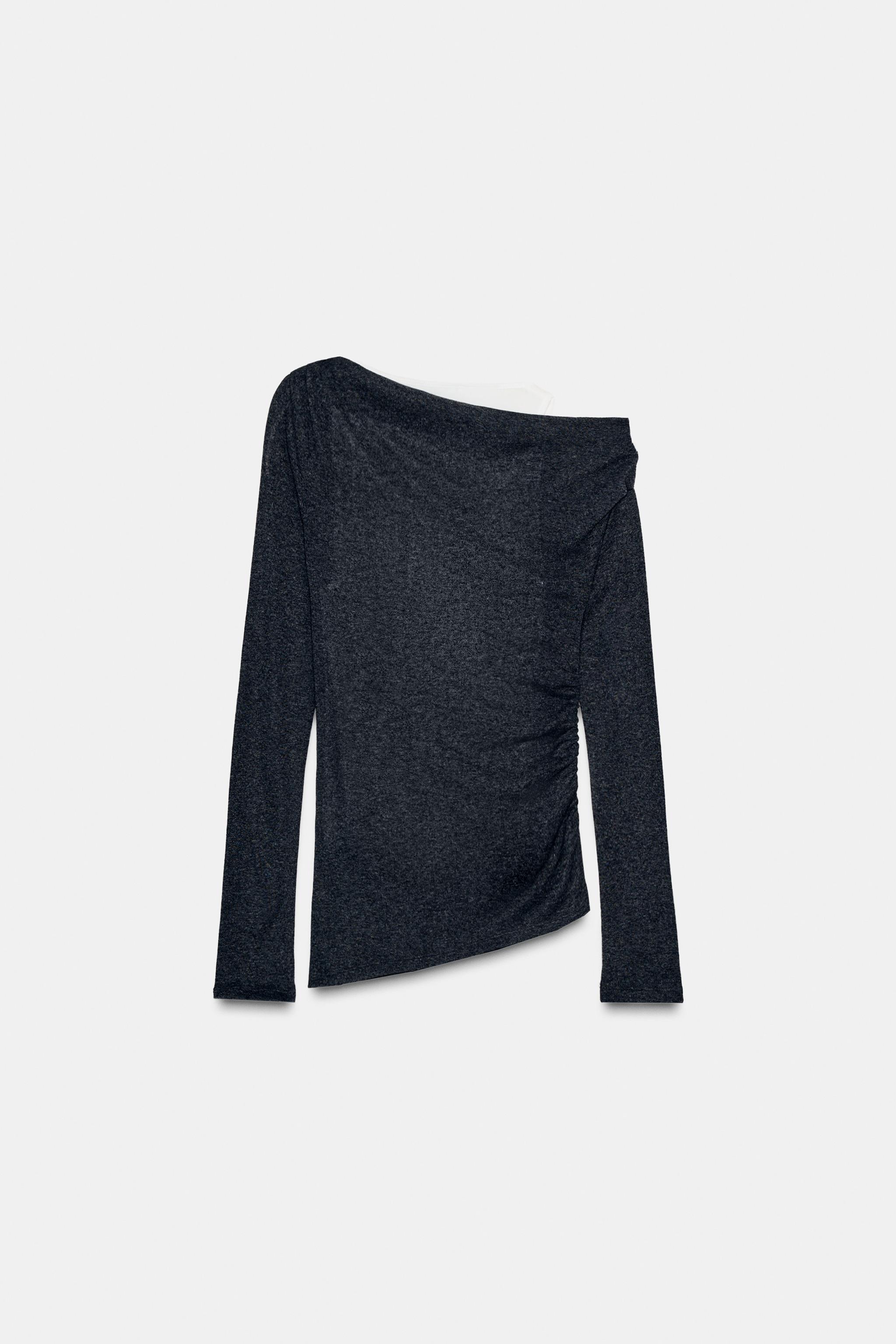 T-SHIRT ASYMÉTRIQUE EFFET DOUBLE