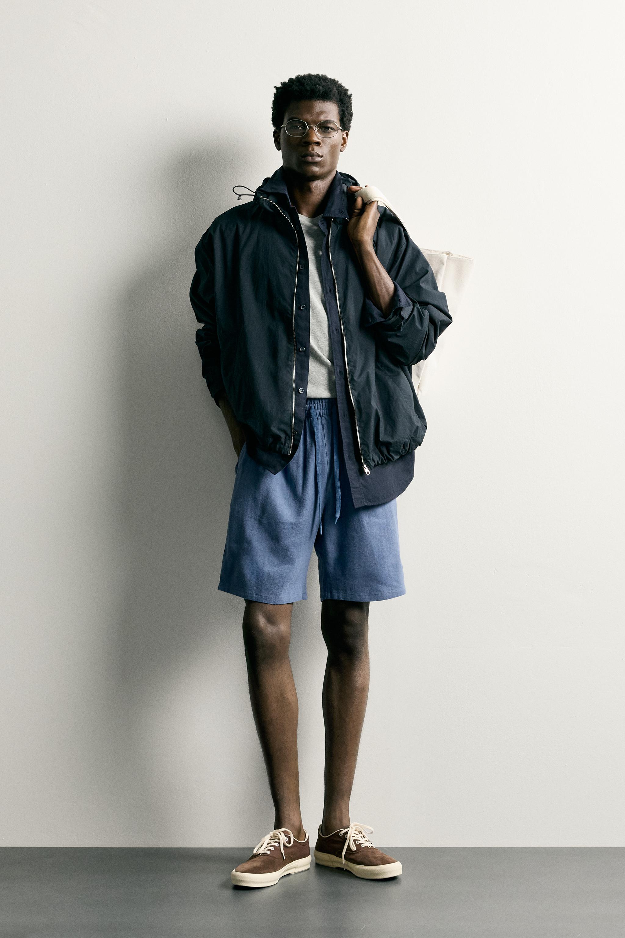 Zara VİSKOZ VE KETEN KARIŞIMLI RELAXED FIT BERMUDA