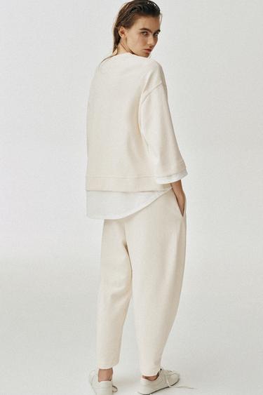 PANTALÓN BALLOON - Crudo de Zara