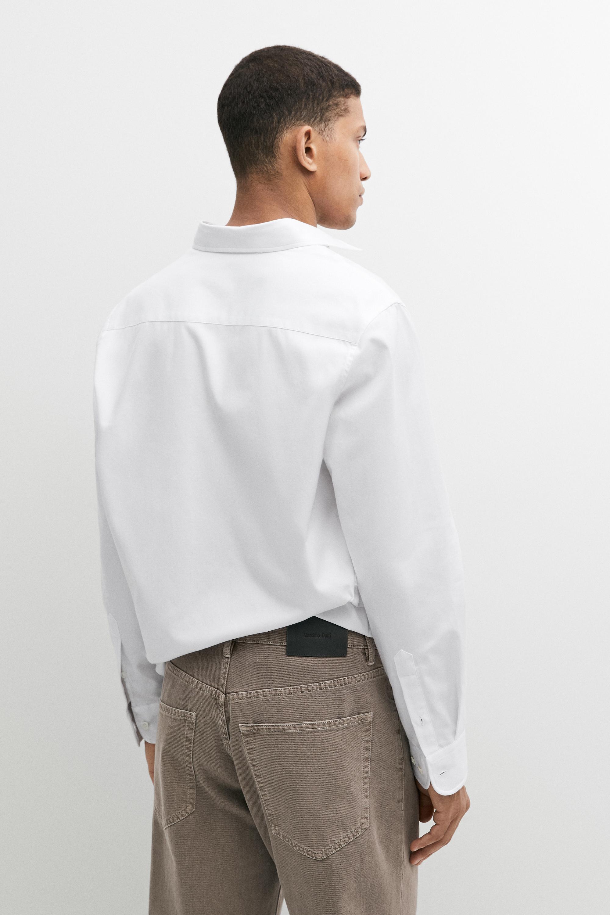 Chemise regular fit twill 100 % coton