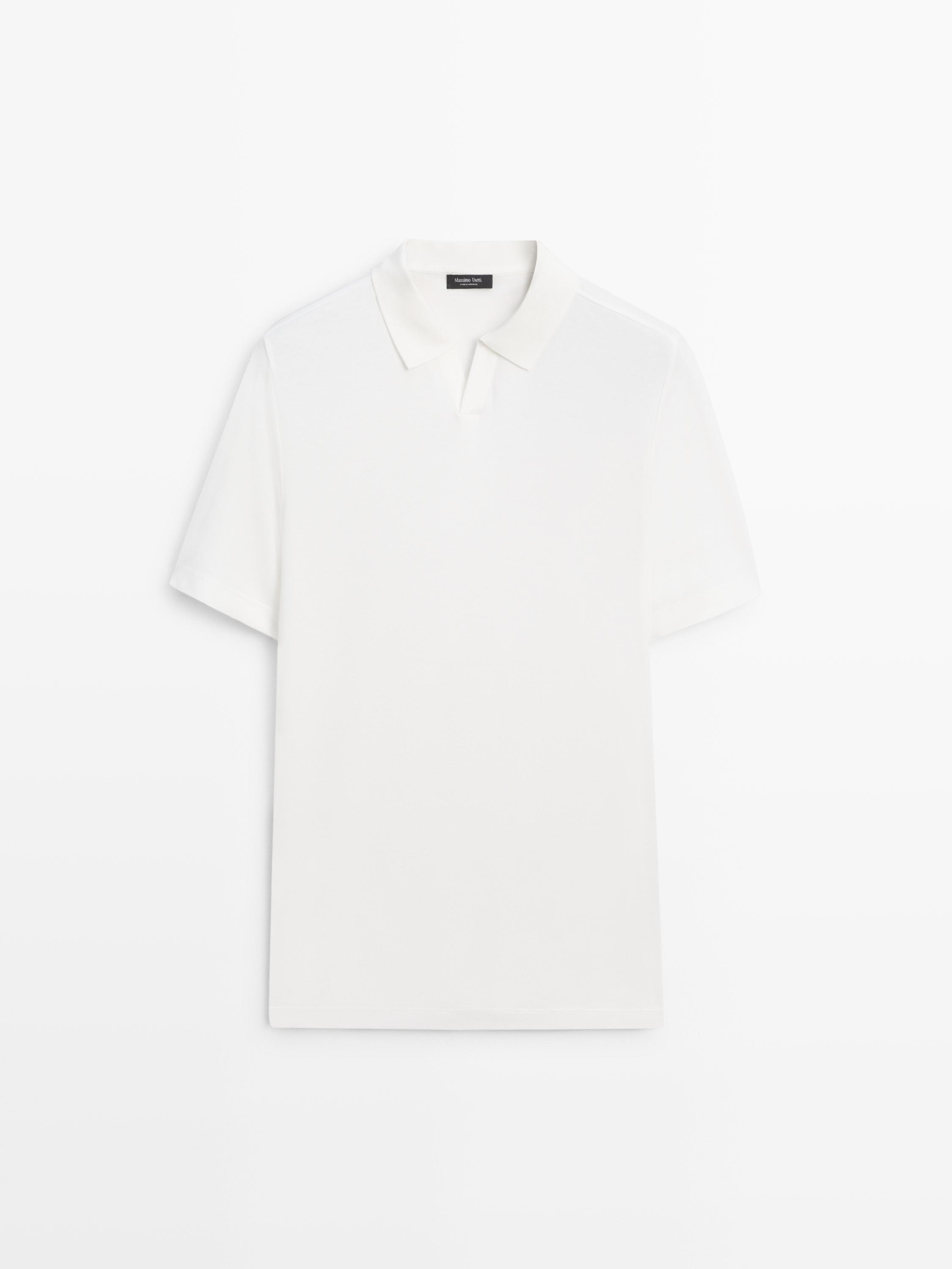 Polo en maille de coton à manches courtes