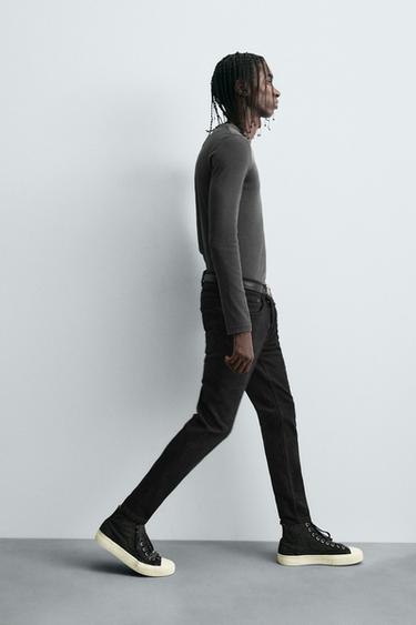 JEAN SKINNY CROPPED FIT - Noir de Zara