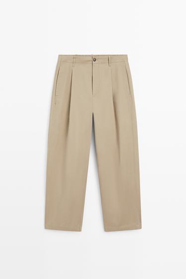 Barrel fit pants with dart detail — Beige 1