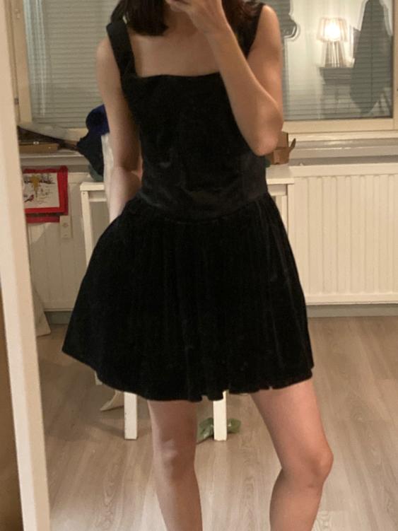 velvet corset dress zara GATHERED SECOND HAND Short dress Size:S / 15