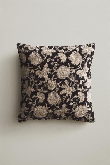 FUNDA DE COJÍN CON ESTAMPADO FLORAL - Azul de Zara