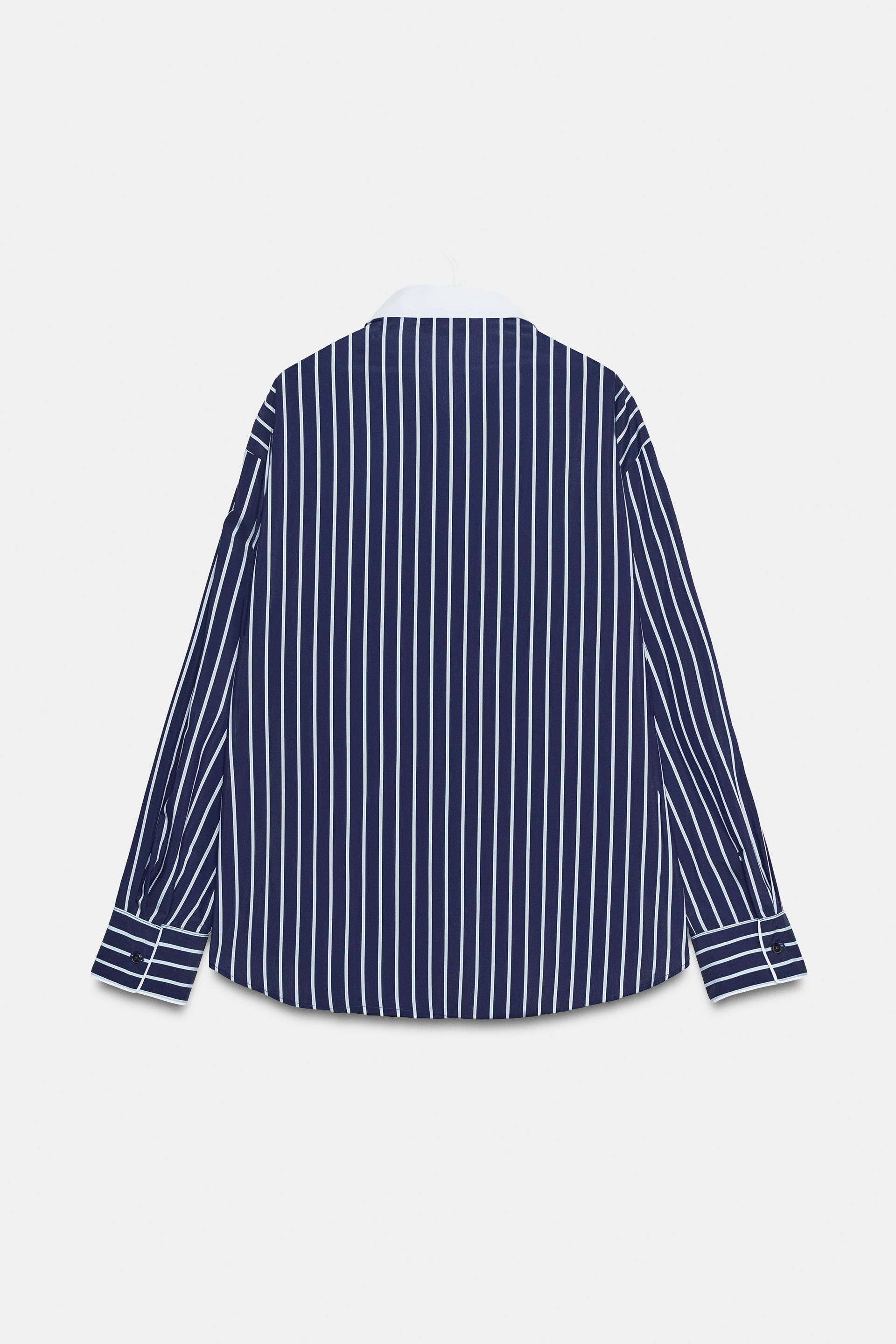 STRIPED POPLIN SHIRT thumbnail 8