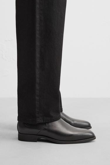 BOTA CHELSEA DE COURO - Preto da Zara - Imagem 0