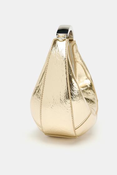 OVAL BAG WITH METAL STRAP - Golden by Zara - Image 3