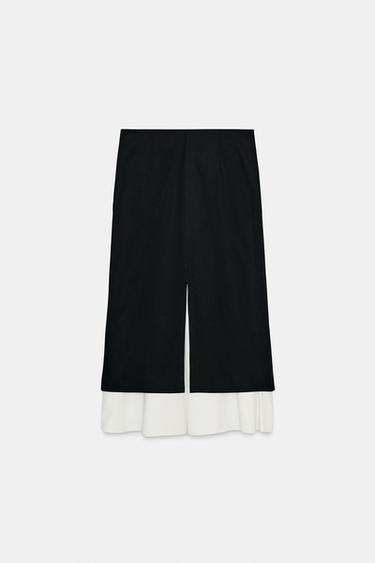 ZW COLLECTION CONTRAST SKIRT - Black / White by Zara - Image 5
