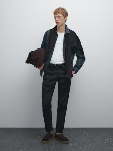 Zara Slim fit trousers - Navy blue - Image 0
