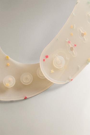 CHILDREN'S SILICONE CONFETTI BIB - Multicoloured by Zara - Image 4