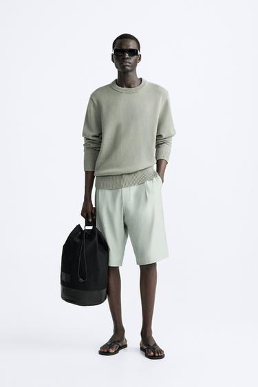 BERMUDA MÉLANGE VISCOSE - Vert d'eau de Zara - Image 0