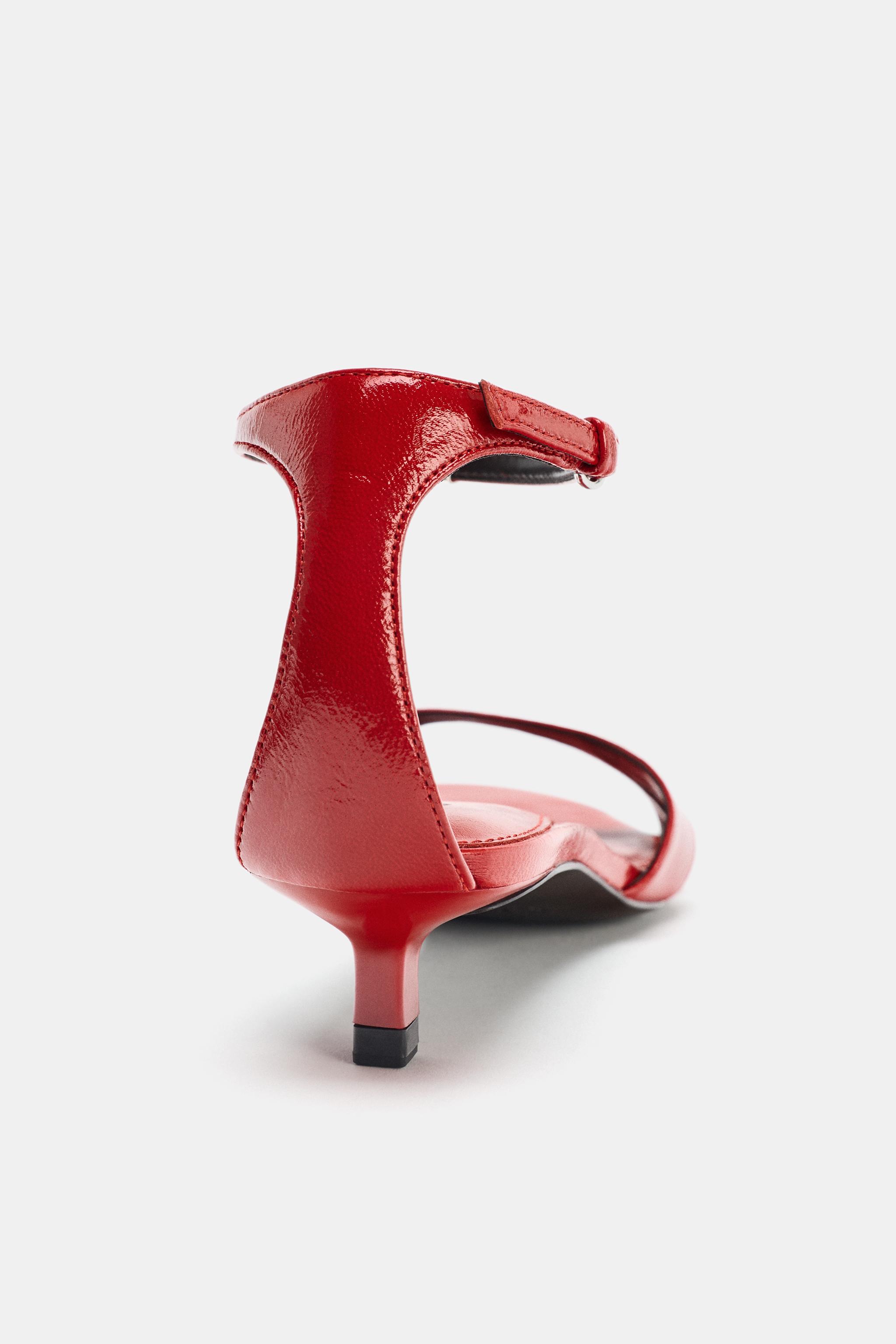 レザーストラップサンダル - レッド | ZARA Japan / 日本