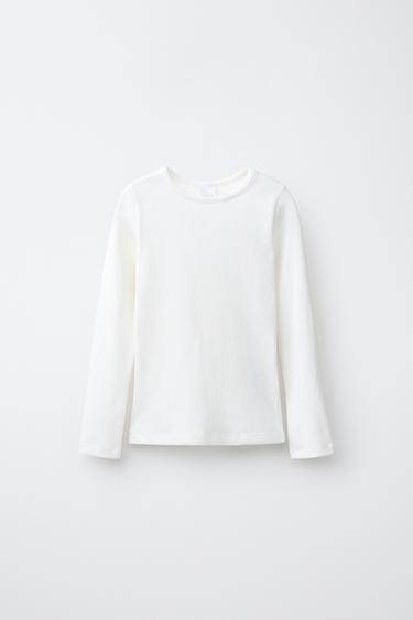 CAMISETA CANALÉ LISA - Blanco roto de Zara