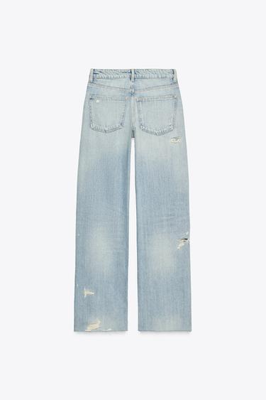 JEAN TRF LARGE DÉCHIRÉ TAILLE - Bleu clair de Zara - Image 7