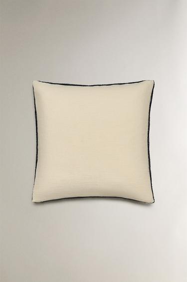 CHRISTMAS HOLLY CUSHION COVER - Blue by Zara - Image 2