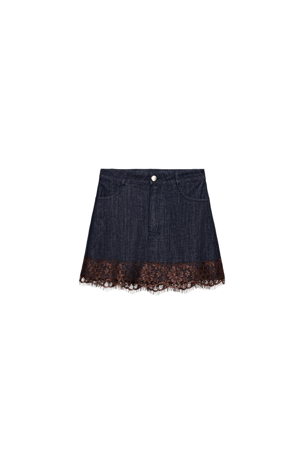 Z1975 DENIM LACE SKORT - image 3